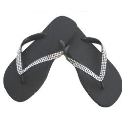 Flip Flops with Rhinestones