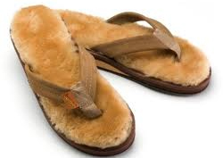 furry flip flop