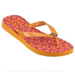 tory burch orange flip flops